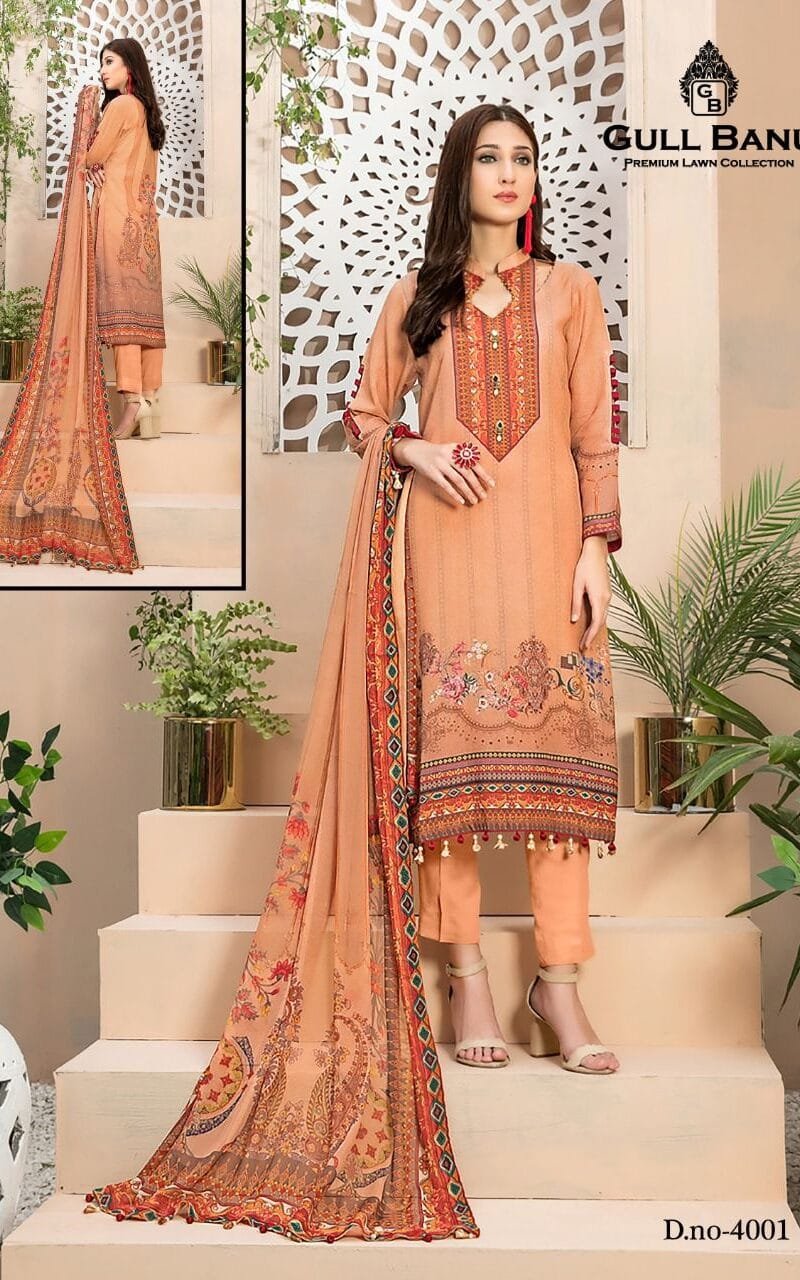 Gull Banu Vol 4 Wholesale Lawn Dress Material