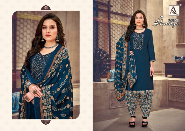 Hanaya Alok Suit Wholesale Pure Cotton Embroidery Dress Material