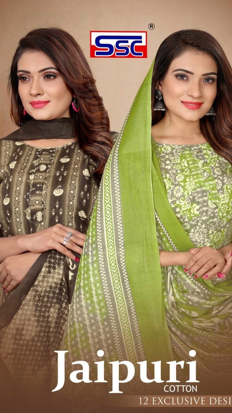 Jaipuri Cotton Ssc Wholesale Cotton Dress Material
