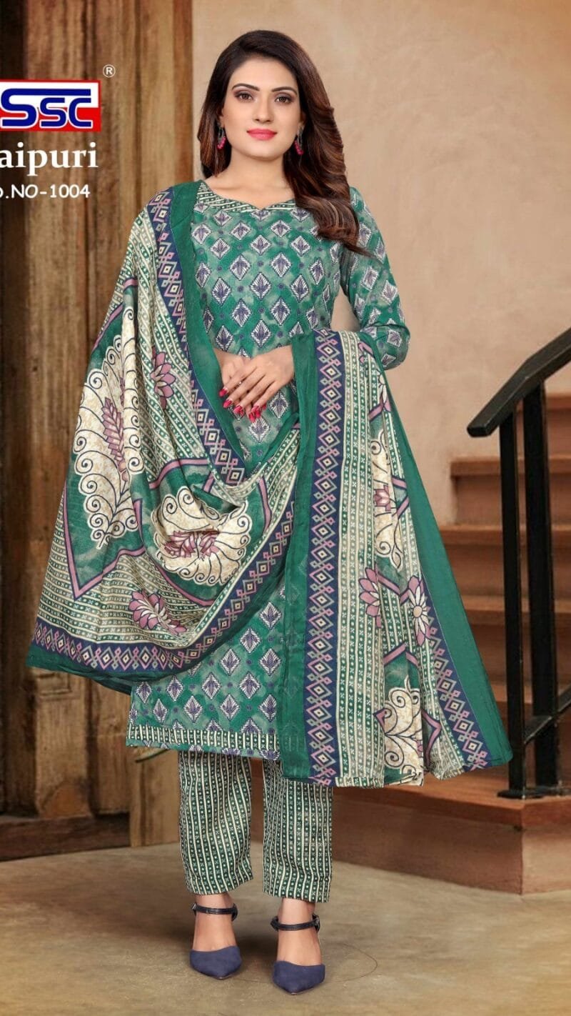 Jaipuri Cotton Ssc Wholesale Cotton Dress Material