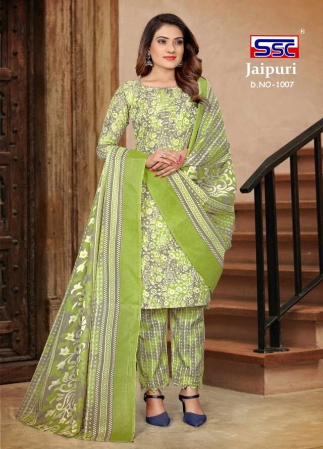Jaipuri Cotton Ssc Wholesale Cotton Dress Material
