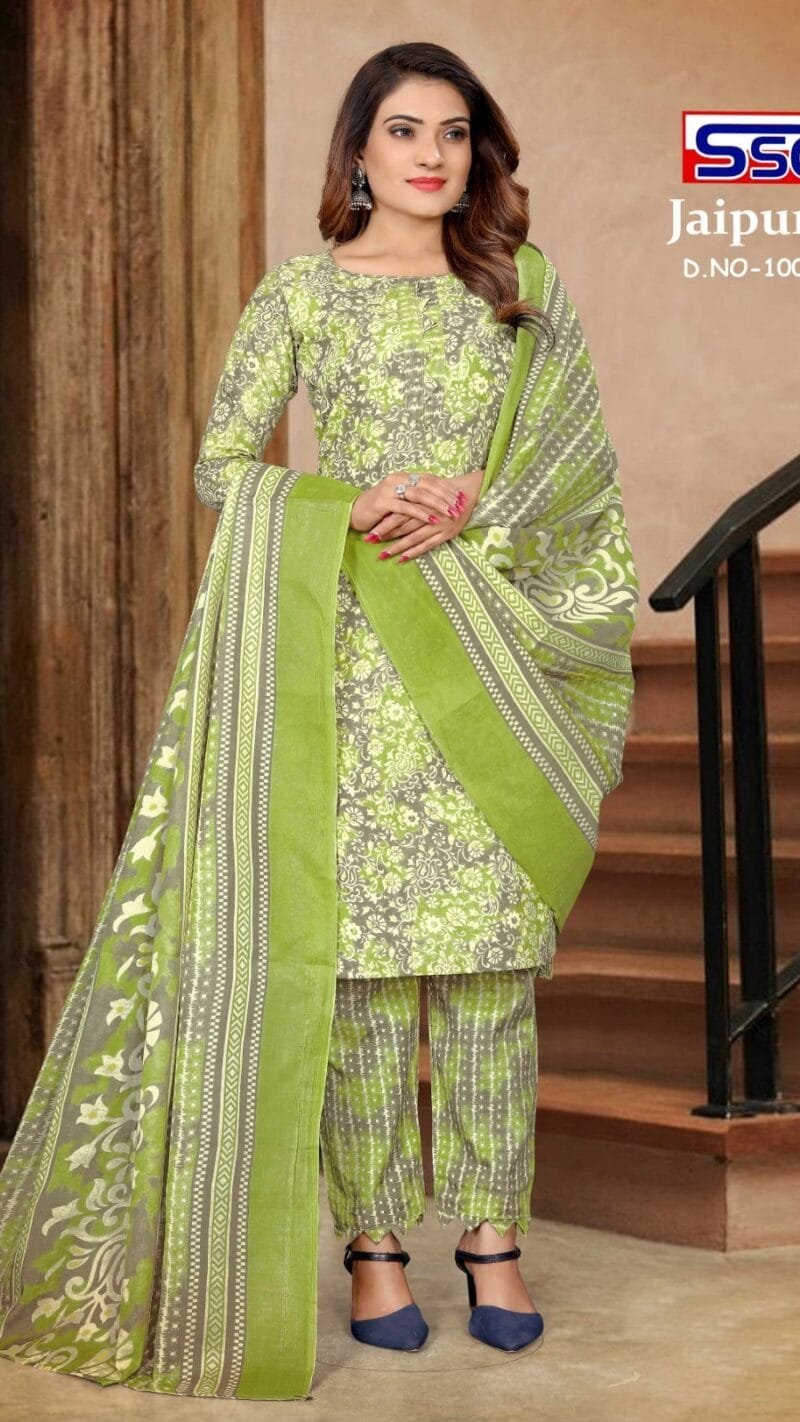 Jaipuri Cotton Ssc Wholesale Cotton Dress Material