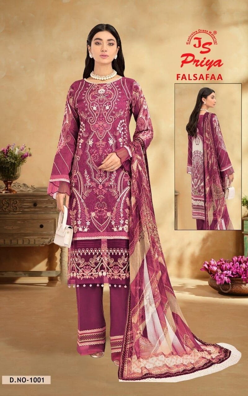 Js Priya Falsafaa Vol 1 Wholesale Cotton Dress Material