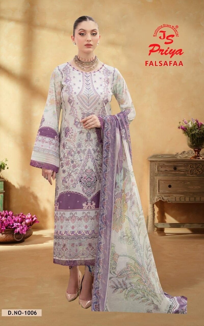 Js Priya Falsafaa Vol 1 Wholesale Cotton Dress Material