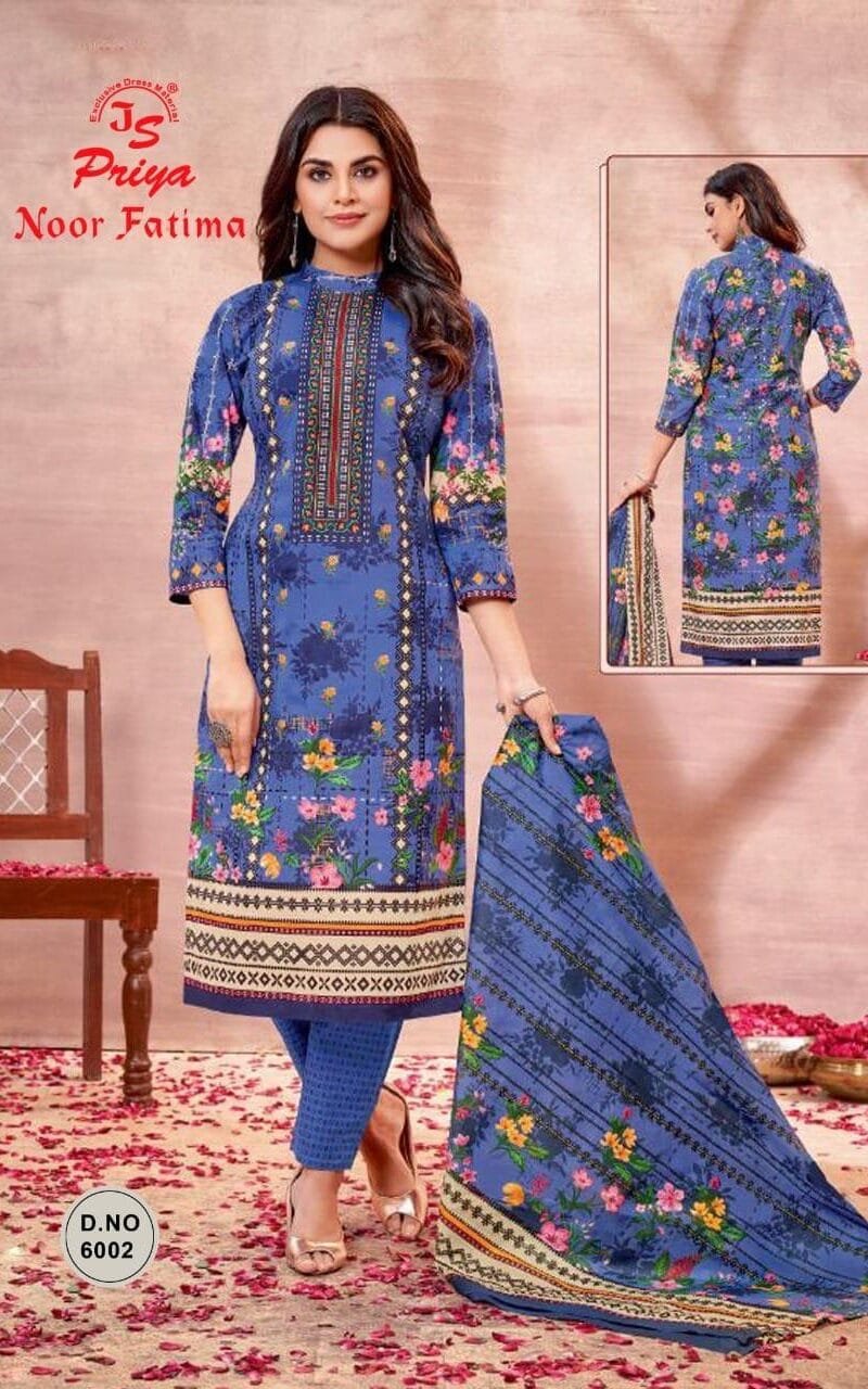 Js Priya Noor Fatima Vol 6 Wholesale Cotton Dress Material