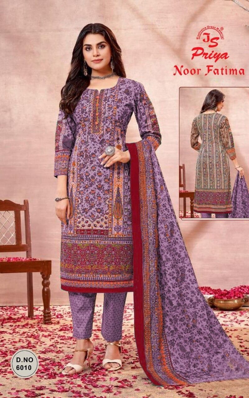 Js Priya Noor Fatima Vol 6 Wholesale Cotton Dress Material