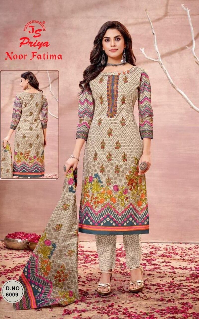 Js Priya Noor Fatima Vol 6 Wholesale Cotton Dress Material