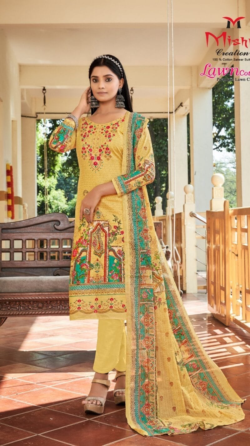 Lawn Cotton Vol 7 Mishri Creation Wholesale Cotton Dress Material