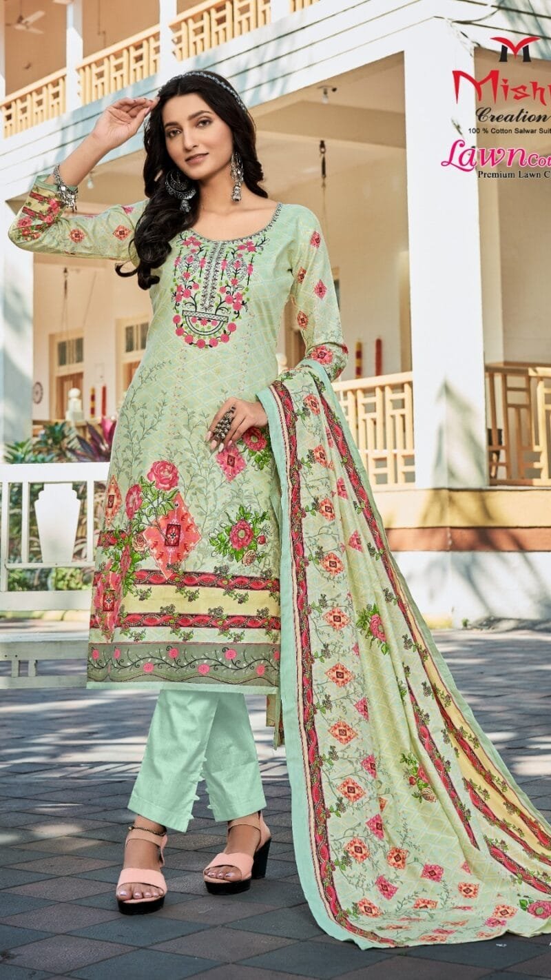 Lawn Cotton Vol 7 Mishri Creation Wholesale Cotton Dress Material