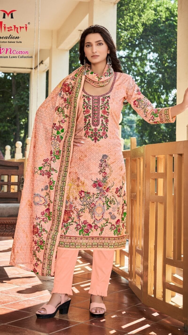 Lawn Cotton Vol 7 Mishri Creation Wholesale Cotton Dress Material