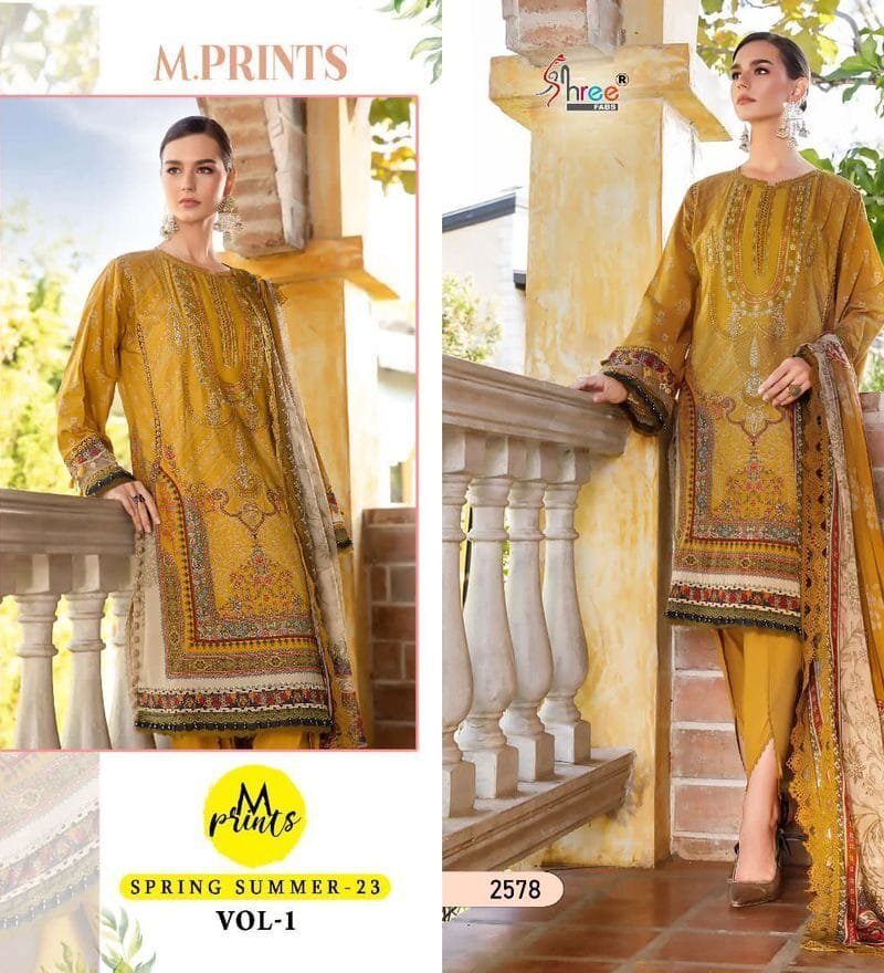 M Print Spring Summer-23 Vol 1 Shree Fab Pakistani Suits