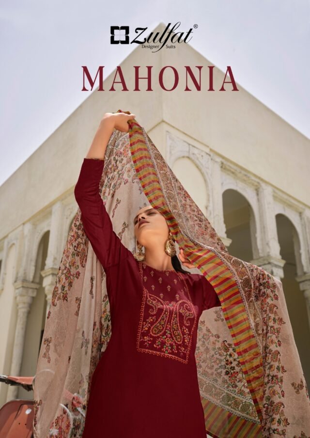 Mahonia Vol 3 Zulfat Designer Suits Wholesale Dress Material