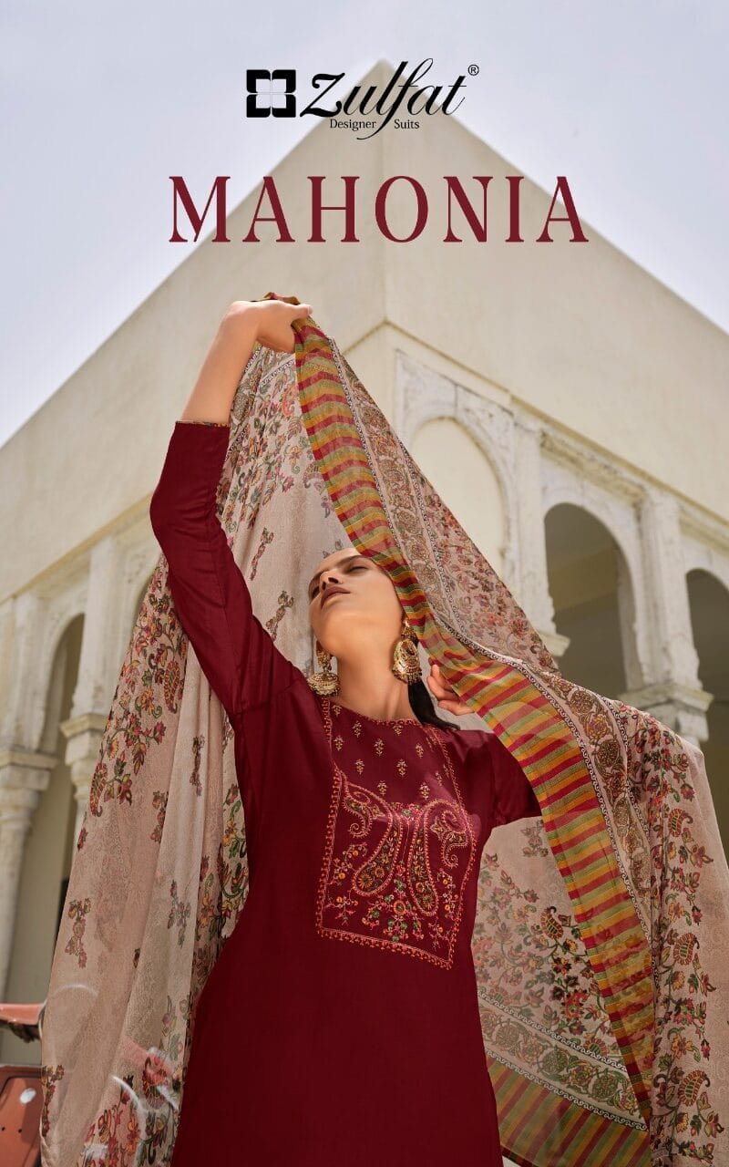 Mahonia Vol 3 Zulfat Designer Suits Wholesale Dress Material