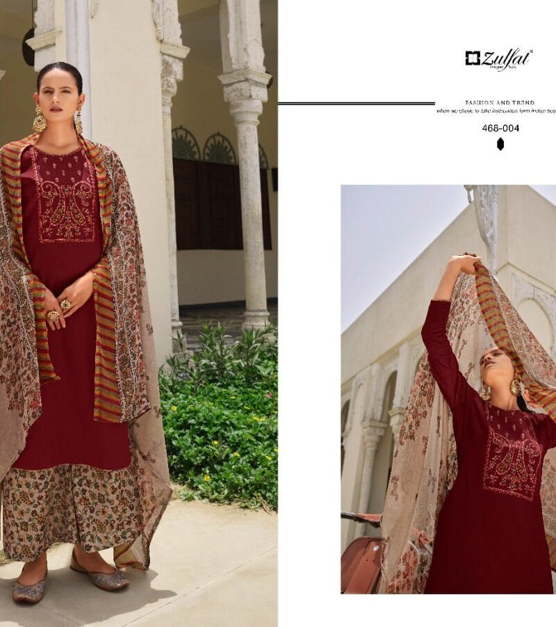 Mahonia Vol 3 Zulfat Designer Suits Wholesale Dress Material