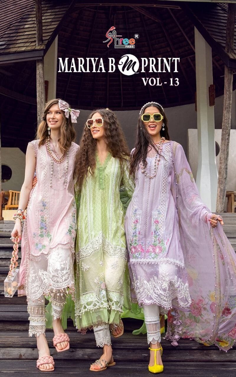 Mariya B Mprint Vol 13 Shree Fab Pakistani Salwar Suits