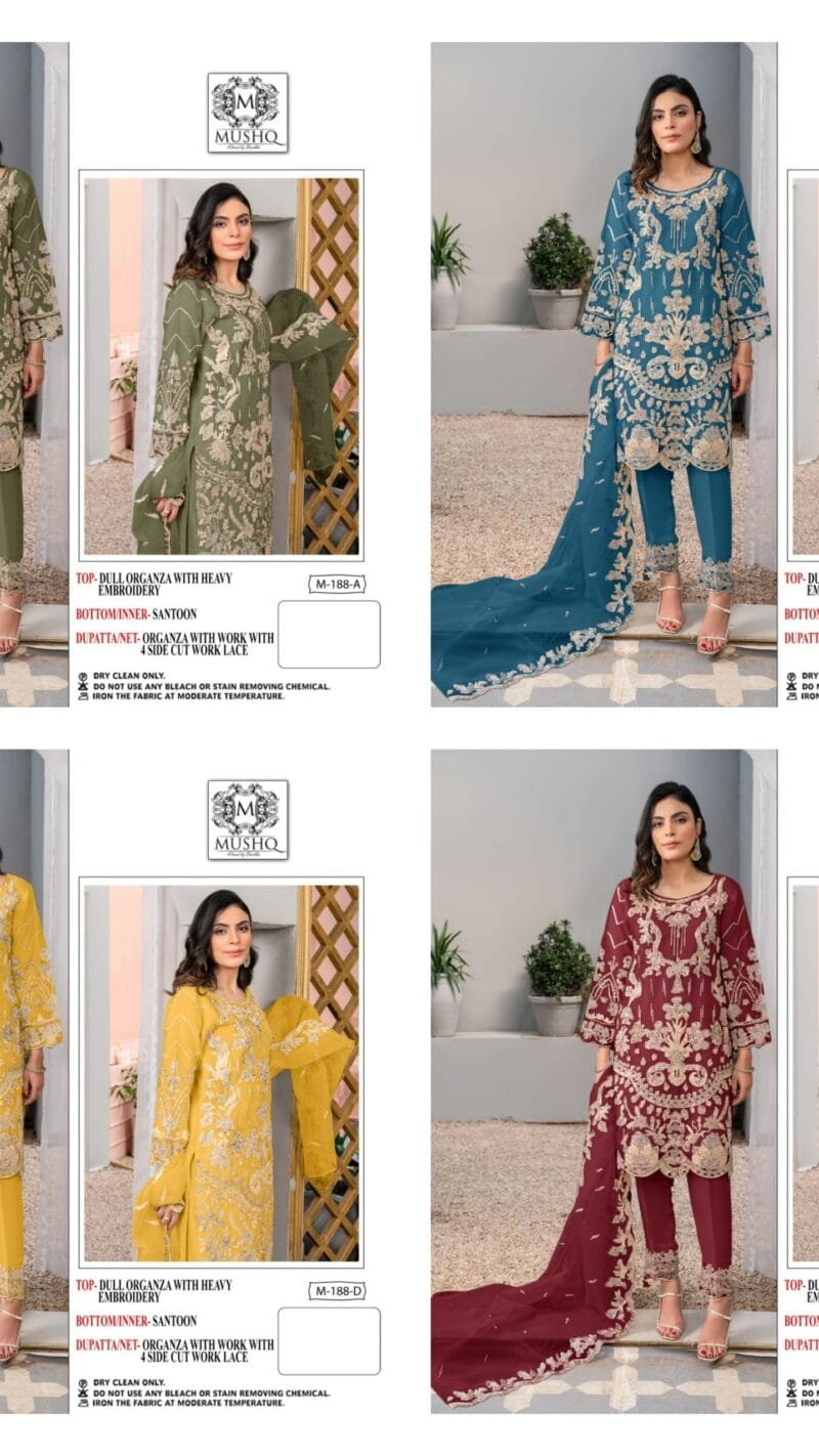 Mushq M 188 Wholesale Pakistani Salwar Suits
