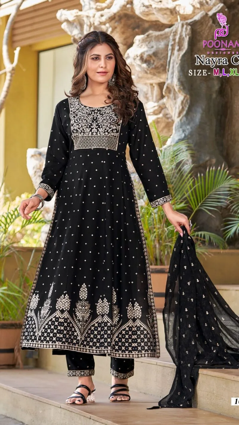 Nayra Cut Poonam Designer Readymade Top Pant Dupatta