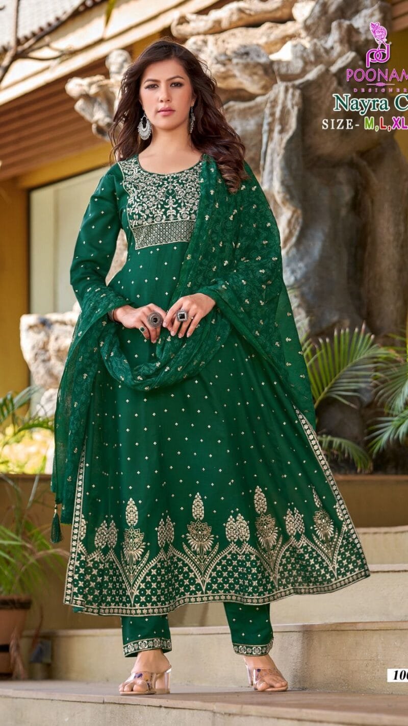 Nayra Cut Poonam Designer Readymade Top Pant Dupatta