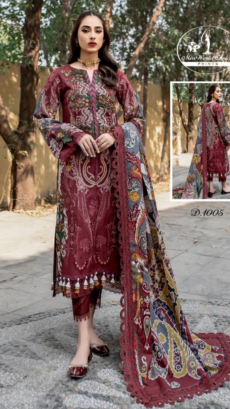 Nooraniyat Vol 1 Miss World Choice Wholesale Cotton Dress Material