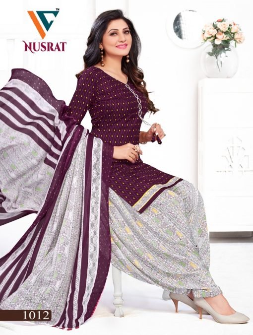 Nusrat Vol 9 Vandana Creation Wholesale Cotton Dress Material