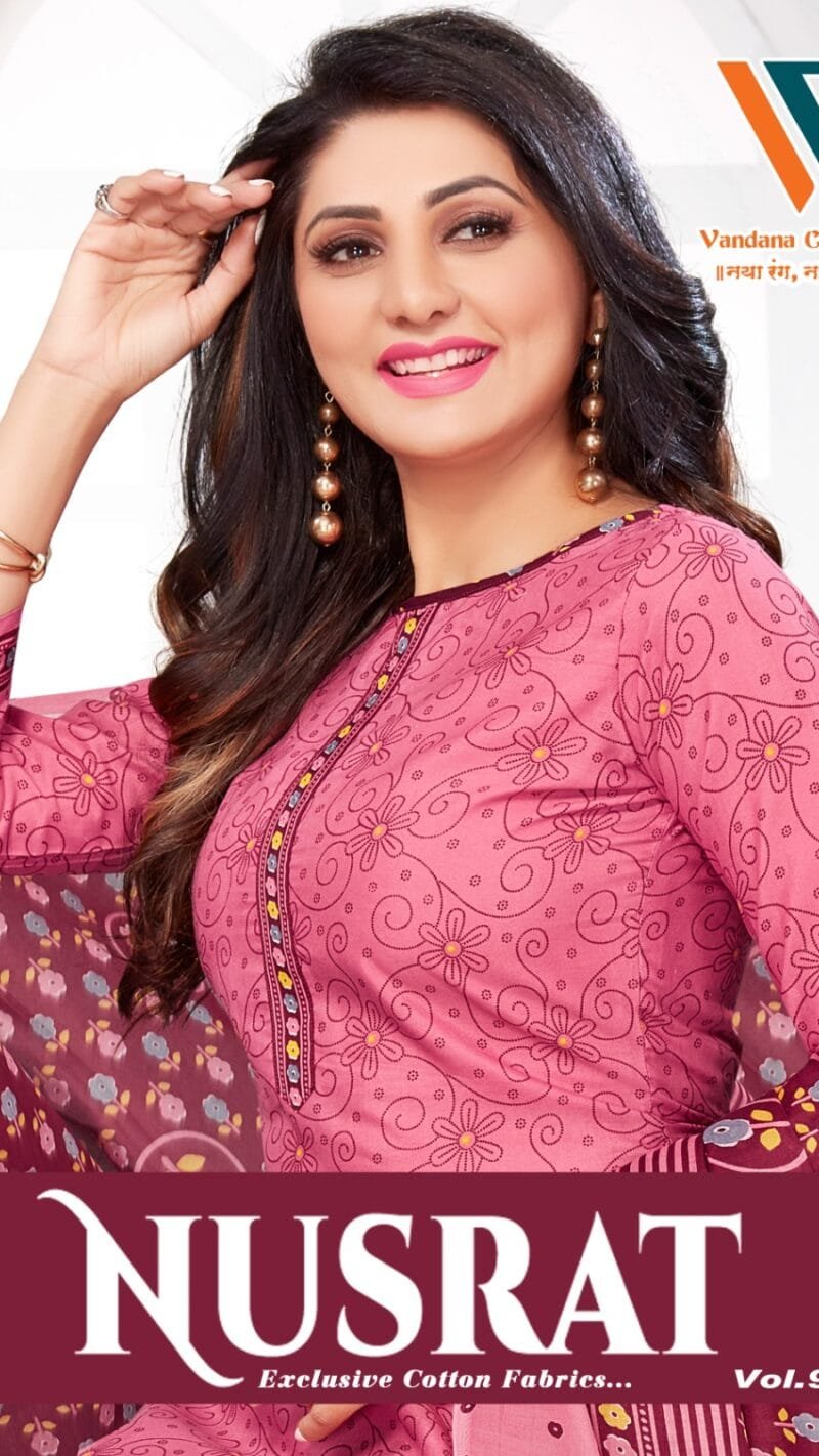 Nusrat Vol 9 Vandana Creation Wholesale Cotton Dress Material