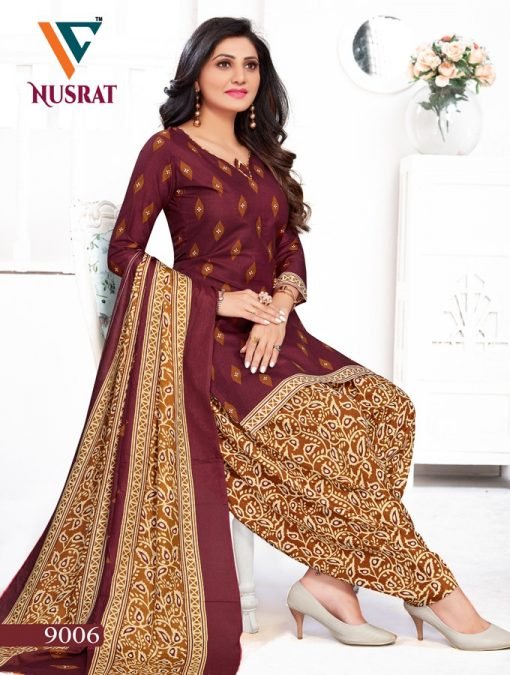 Nusrat Vol 9 Vandana Creation Wholesale Cotton Dress Material