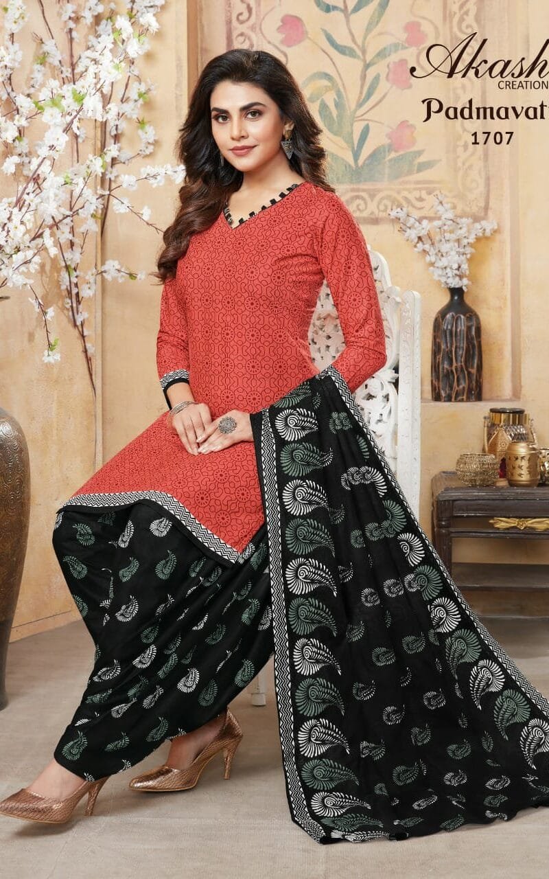 Padmavti Vol 17 Akash creation Wholesale Cotton Dress Material