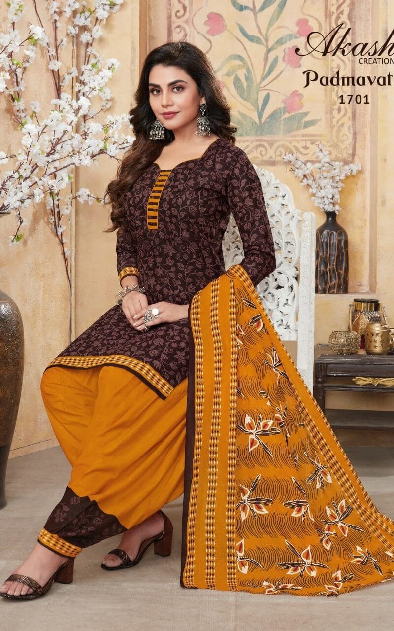 Padmavti Vol 17 Akash creation Wholesale Cotton Dress Material