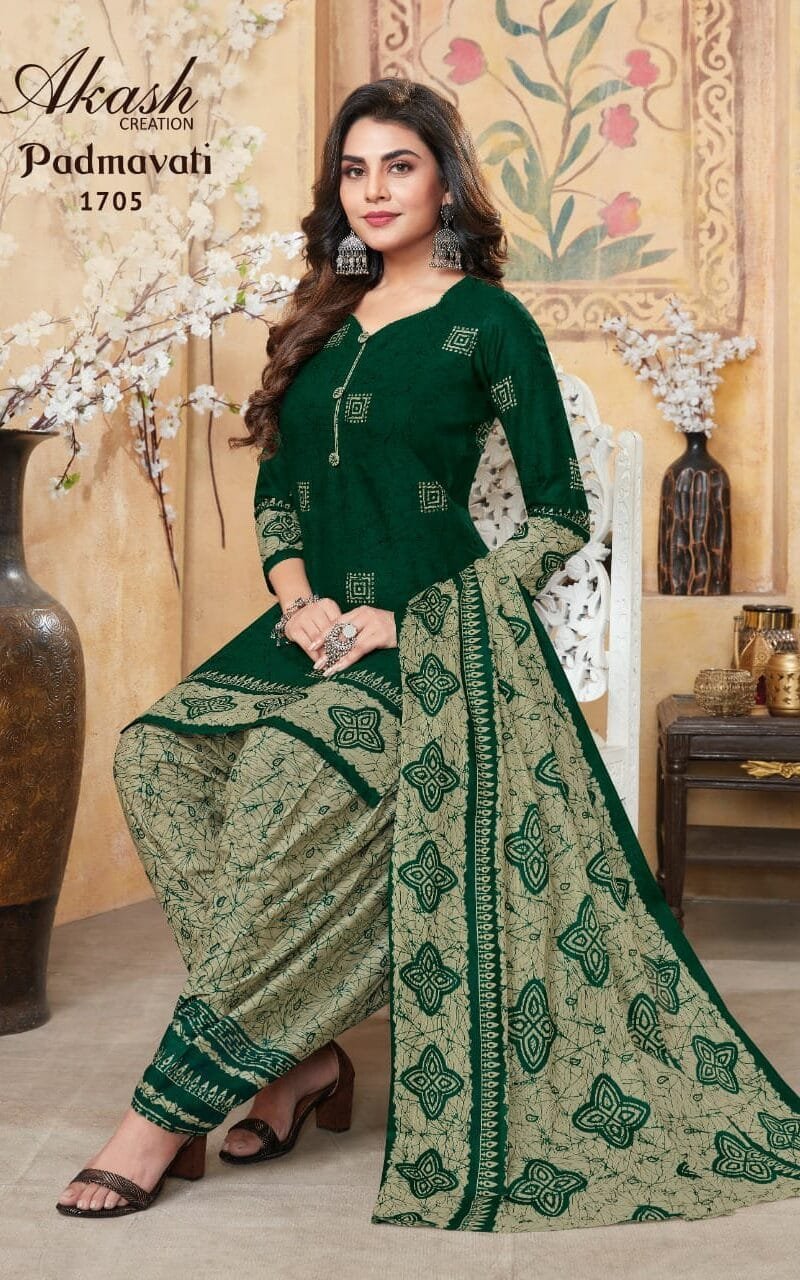 Padmavti Vol 17 Akash creation Wholesale Cotton Dress Material