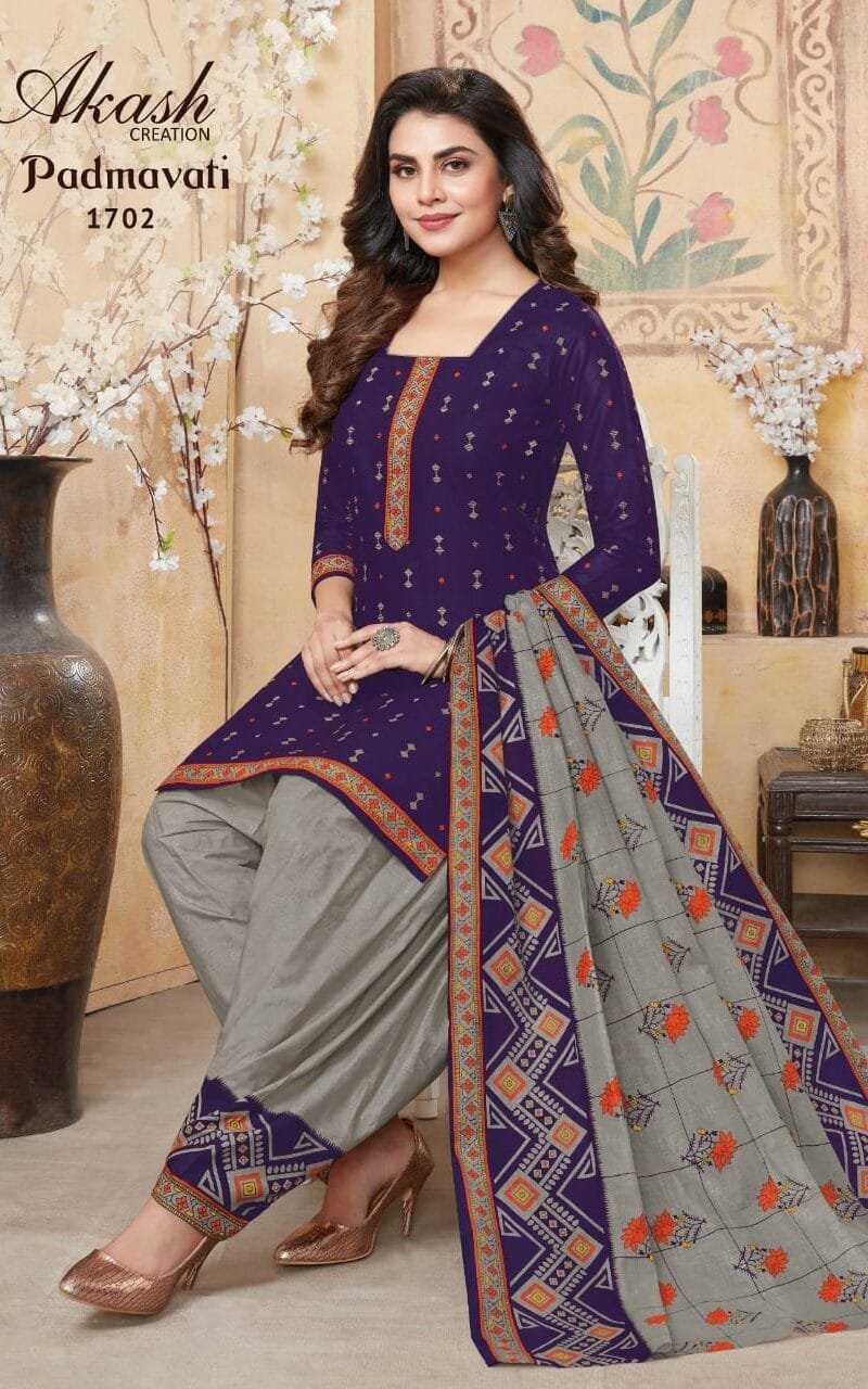 Padmavti Vol 17 Akash creation Wholesale Cotton Dress Material