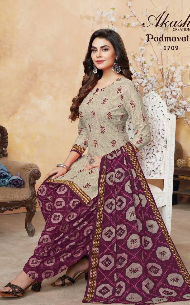 Padmavti Vol 17 Akash creation Wholesale Cotton Dress Material