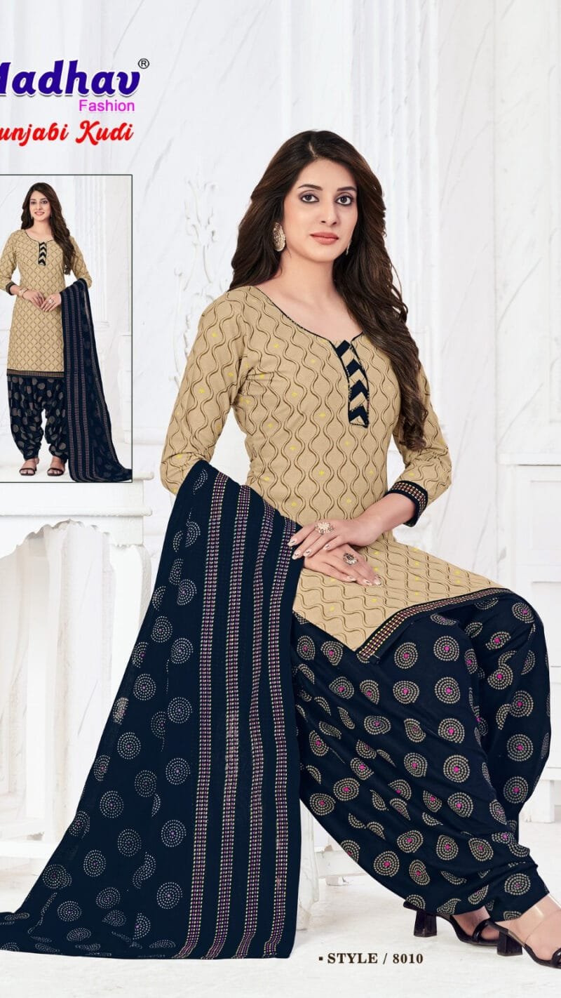 Punjabi Kudi Vol 8 Madhav Fashion Wholesale Cotton Dress Material