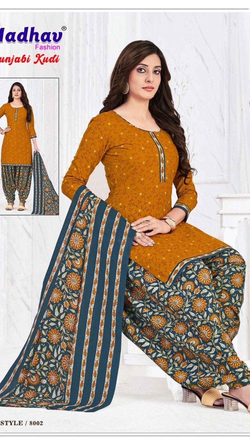 Punjabi Kudi Vol 8 Madhav Fashion Wholesale Cotton Dress Material