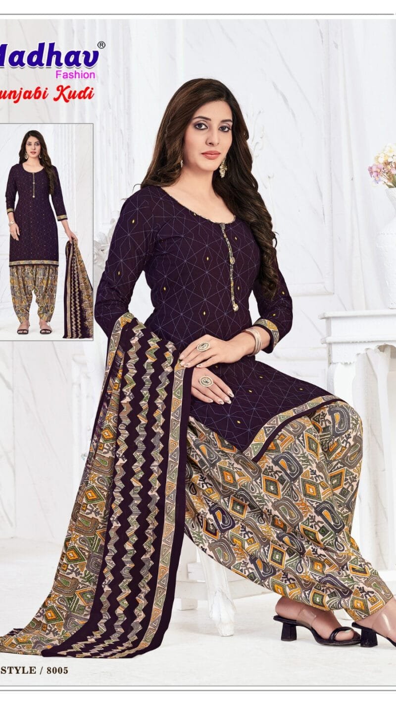 Punjabi Kudi Vol 8 Madhav Fashion Wholesale Cotton Dress Material
