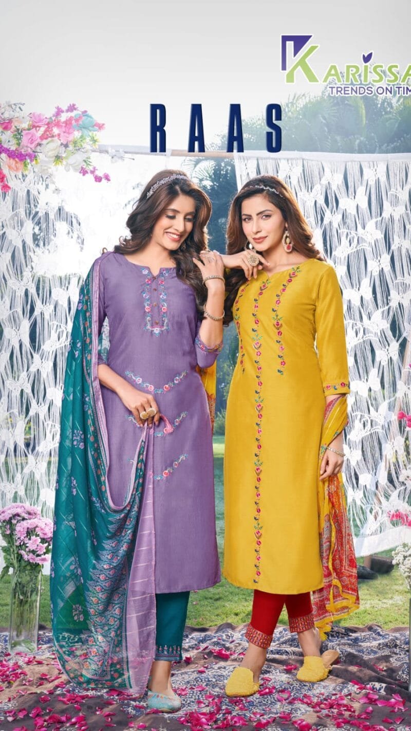 Raas Karissa Readymade Wholesale Top Bottom Dupatta