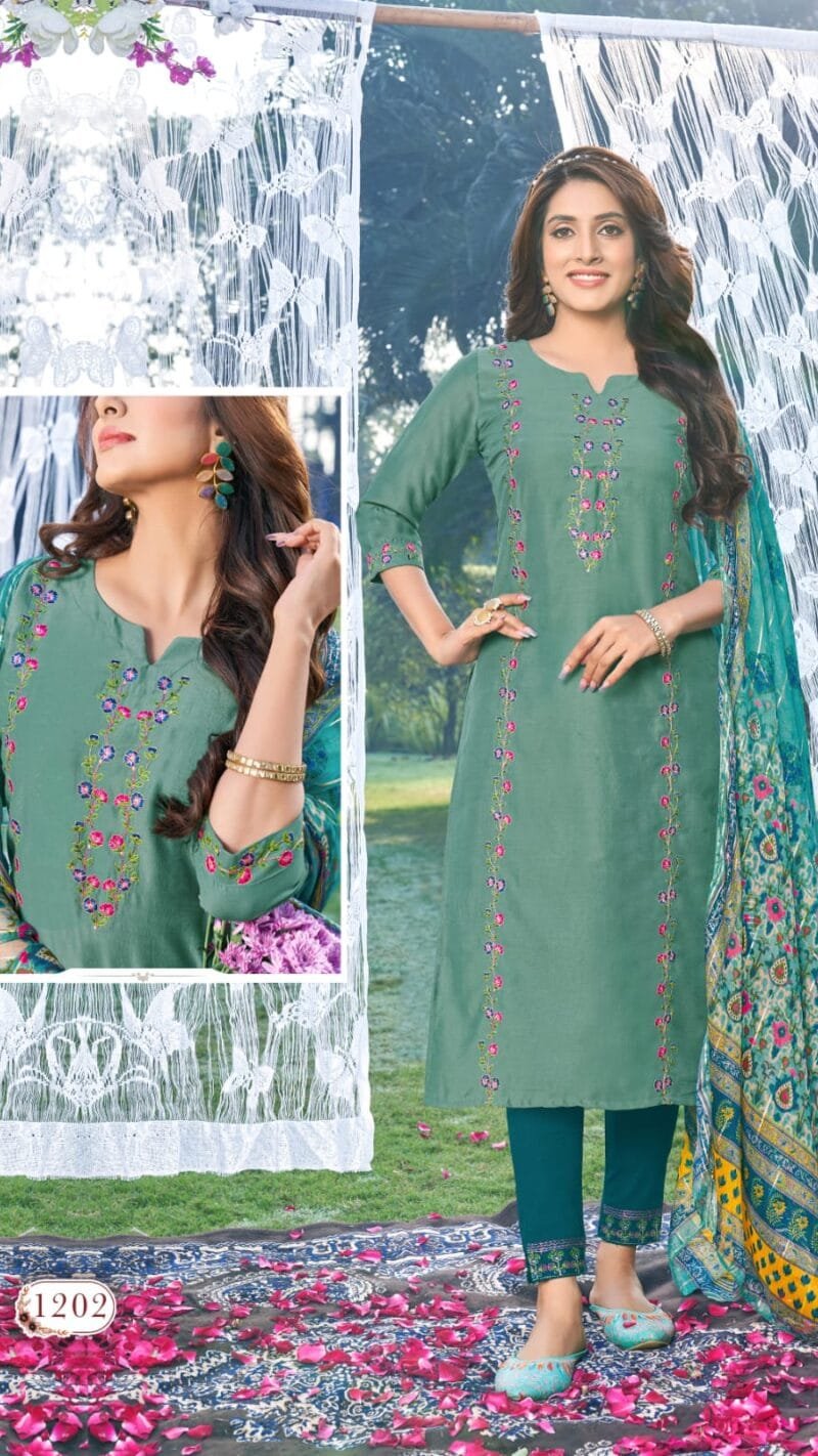 Raas Karissa Readymade Wholesale Top Bottom Dupatta