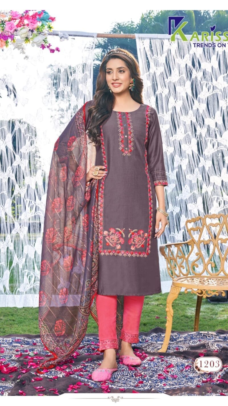 Raas Karissa Readymade Wholesale Top Bottom Dupatta