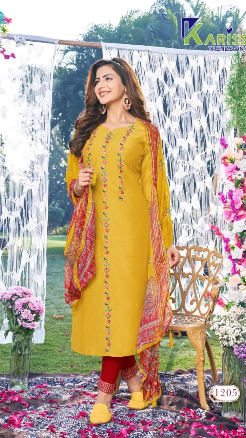 Raas Karissa Readymade Wholesale Top Bottom Dupatta