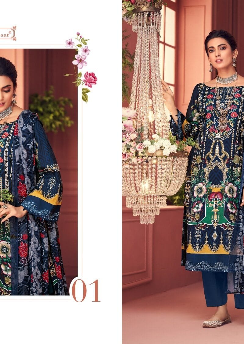 Rubina Kesar Summer Collection Wholesale Cotton Dress Material