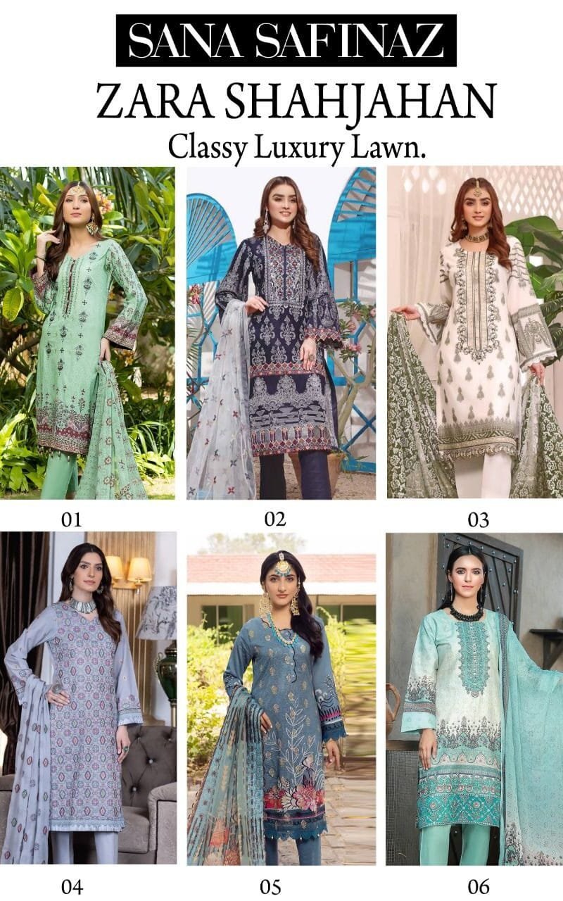 Sana Safinaz Zara Shahjahan Wholesale Cotton Dress Material