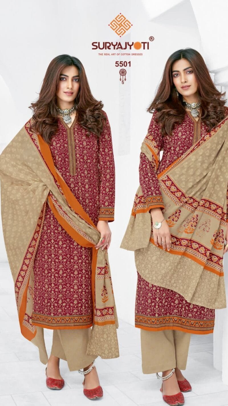 Suryajyoti Trendy Cotton Vol 55 Wholesale Cotton Dress Material