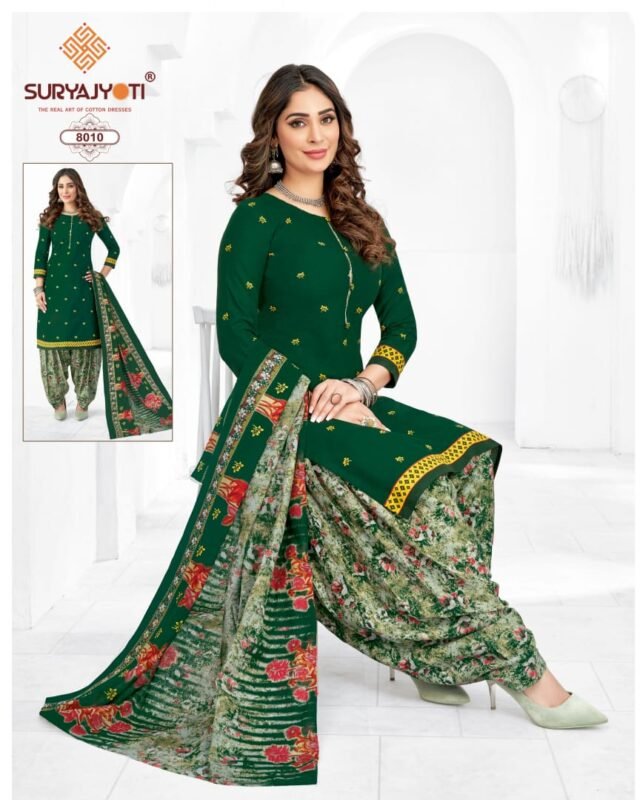 Suryajyoti Trendy Patiyala Vol 8 Wholesale Cotton Dress Material