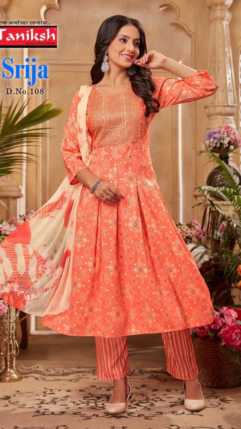 Taniksh Srija With Embroidery Work Readymade Collection