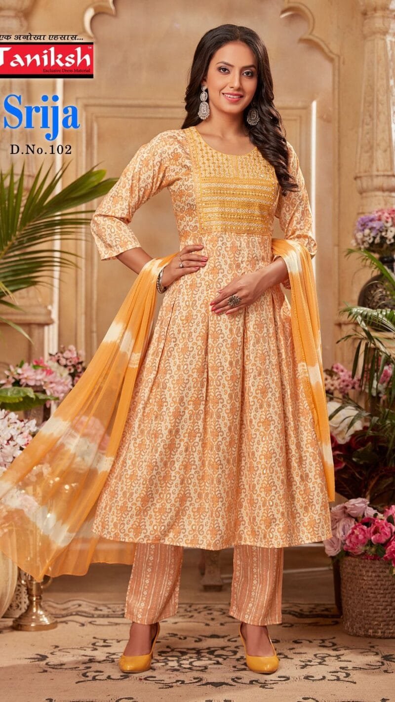 Taniksh Srija With Embroidery Work Readymade Collection