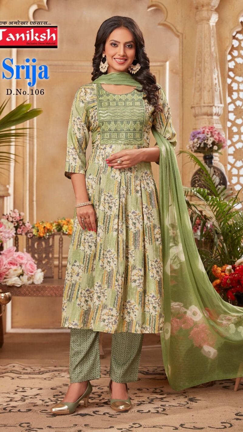 Taniksh Srija With Embroidery Work Readymade Collection