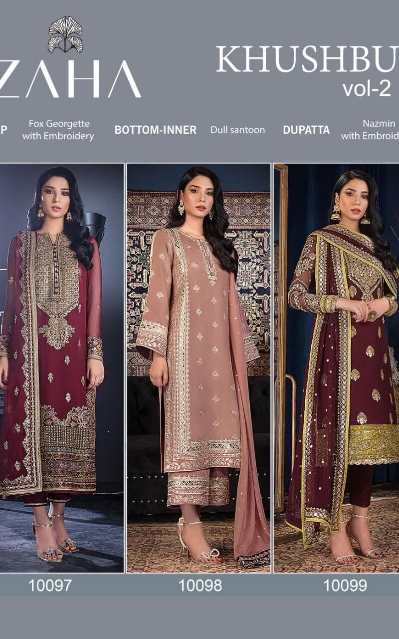 ZAHA KHUSHBU VOL 2 Wholesale Pakistani Salwar Suits