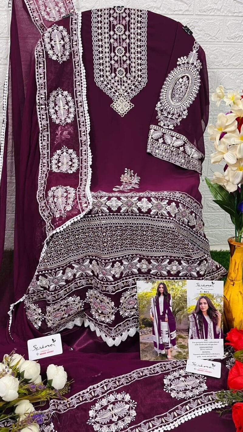 Serine D No S-84 Wholesale Pakistani Salwar Suits