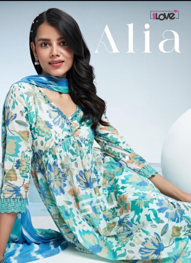 ALIA Spring Summer Readymade Digital Printed Mul Anarkali Sets