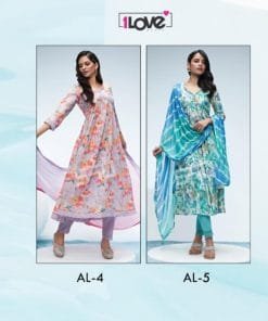 ALIA Spring Summer Readymade Digital Printed Mul Anarkali Sets