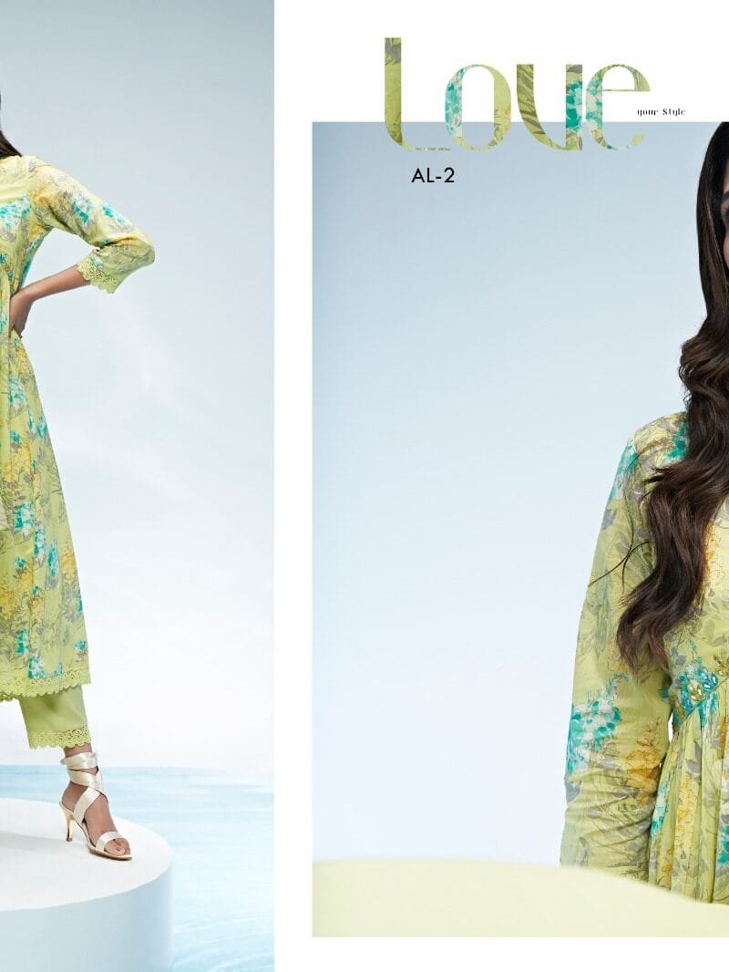 ALIA Spring Summer Readymade Digital Printed Mul Anarkali Sets